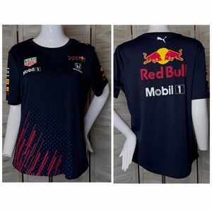 F1 Red Bull Racing Formula One PUMA short sleeve t-shirt navy blue womens Large